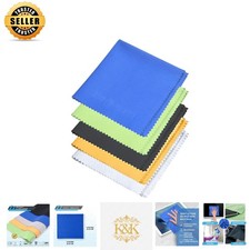 Durable 8x8 Microfiber Cleaning Cloths - 5 Pack Eyeglass and Lens Wipes