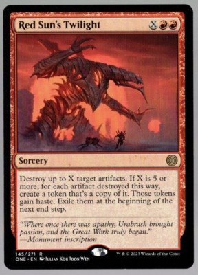 Red Sun's Twilight 145/271 Non Foil Rare Phyrexia All Will Be One MTG Near Mint