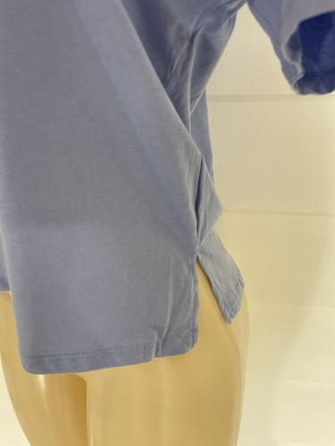 New Zara Women Blue Minimalistic Cotton Short Sleeve round neck T-Shirt S Y721 - Picture 9 of 12