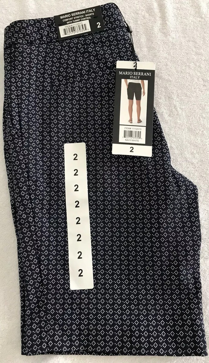 Mario Serranti Italy Bermuda Shorts Blue Comfort Stretch /w Tummy