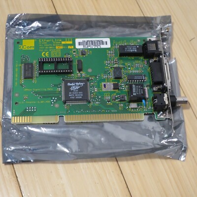 Network Card 3Com Etherlink III 3C509B-C Combo ISA RJ45 BNC 03-0021-002 REV A