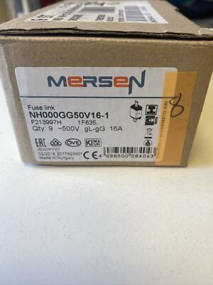 8 St. Mersen NH-Sicherungseinsatz 1F635. 000/C00 16A ~500V gG SGL