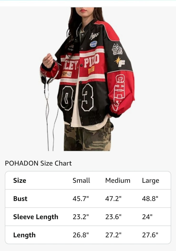 POHADON Patchwork Varsity Jacket for WomenY2k Vin… - image 10
