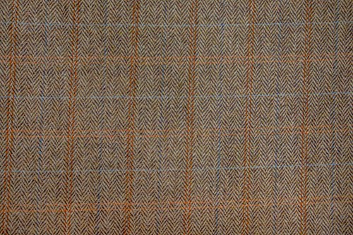 Écharpe en tweed Harris design chevrons marron - Photo 4/6