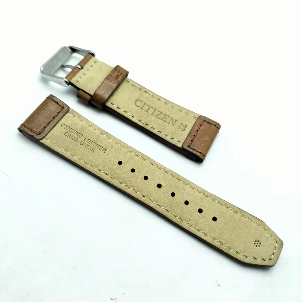 22 mm Citizen Brown Genuine Leather Men’s watch Strap - Image 2 of 4