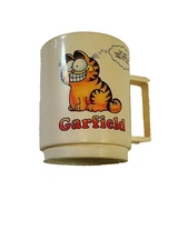 Vintage 1978 Jim Davis Garfield Deka Plastics Cup "FOOD IS MY LIFE" Made in USA 