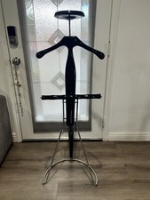 Post Modern Italian Sculpted  Wood and Metal Clothing Valet by Porada