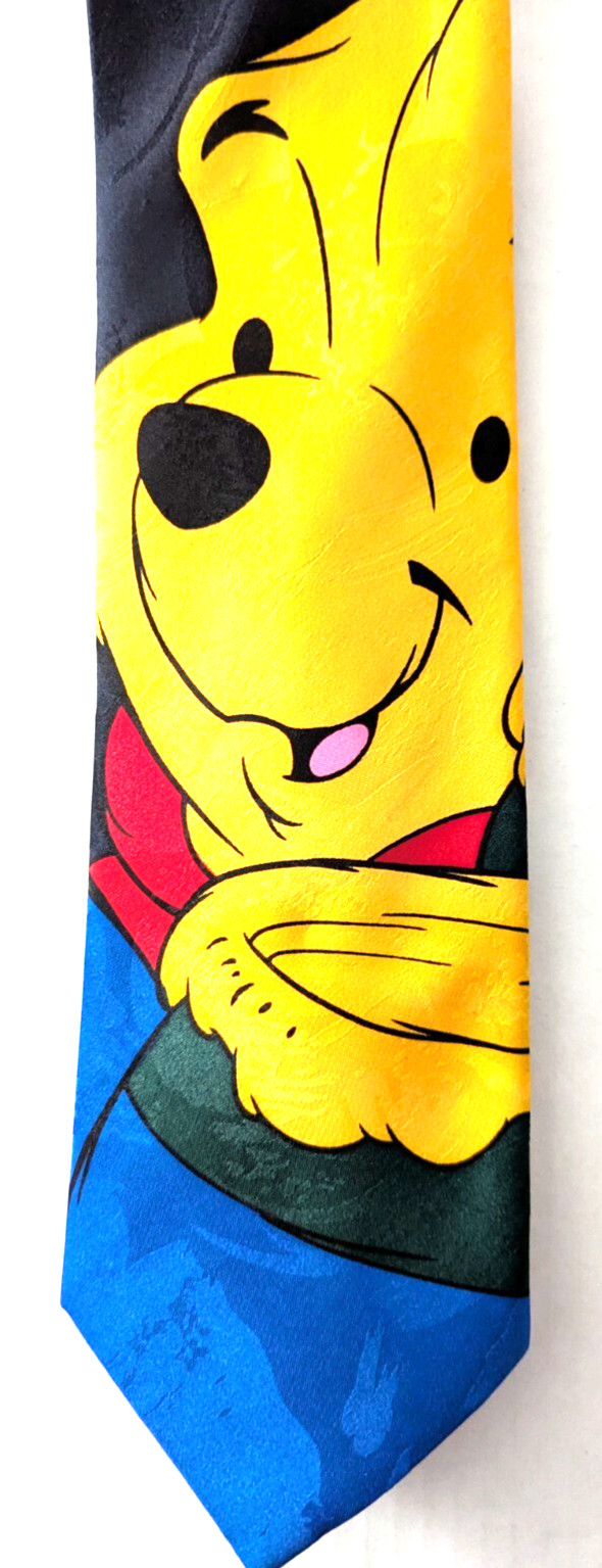 Winnie The Pooh Big Face Novelty Tie Men's Necktie Blue Disney