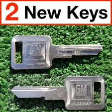 TWO 2 NEW OEM Factory GM KEYS J Ignition Blank 320470 B46 01154608 Uncut Genuine