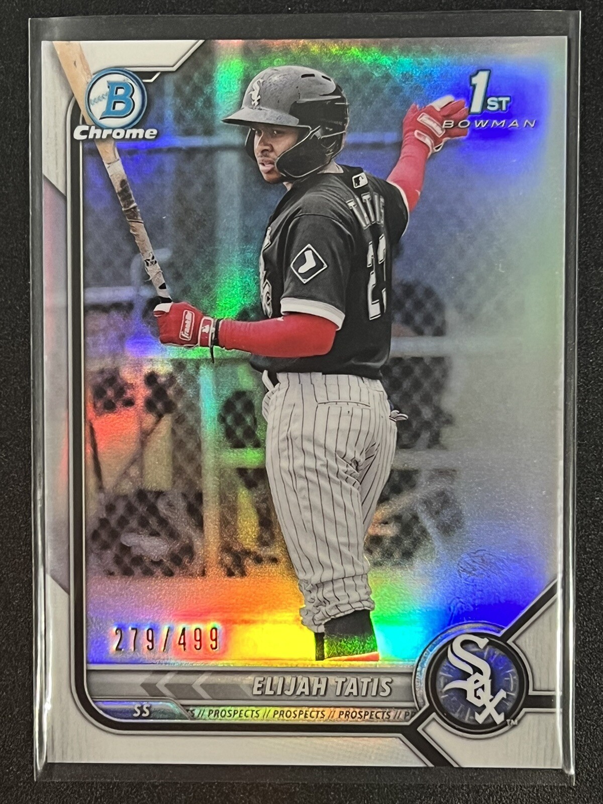 2022 Bowman ELIJAH TATIS 1st Chrome Refractor #/499 BCP-23 - WHITE SOX ⚾️🔥