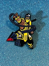 Mortal Kombat Scorpion Enamel Pin – "Get Over Here!" Fighter Badge