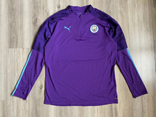 MANCHESTER CITY PURPLE FOOTBALL JACKET TOP 1/4 ZIP SOCCER ENGLAND 2019/2020  XL