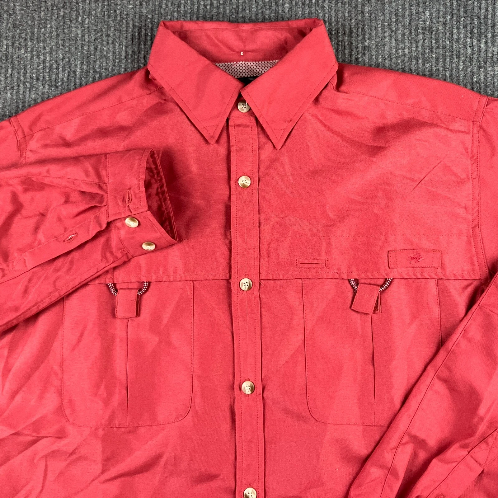 Snowbee Shirt Men's Small Pink Fly Fishing Hiking Camping Gorpcore Vented
