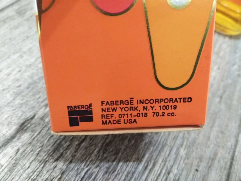 复古 20 世纪 70 年代古龙水飞溅 FABERGE 2 3/8 液量 盎司  (N.O.S.) — 第 3/4 张图片