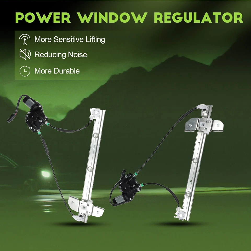 Regulador de ventana eléctrica delantero izquierdo derecho con motor para Dodge Ram 1500 2500 3500 Van Foto 3 de 4