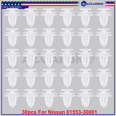 30 Nylon Front Door Trim Panel Retainer Clip For NISSAN Maxima Kicks 01553-30001