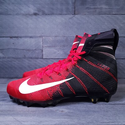 NIKE Vapor Untouchable Elite Football Cleats Mens Red Black Bred 