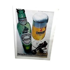 1975 Heineken Beer Tastes Tremendous Original Print ad