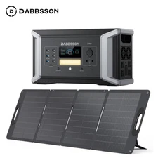 Dabbsson 2000W Portable Power Station 1024Wh Solar Generator w/120W Solar Panel