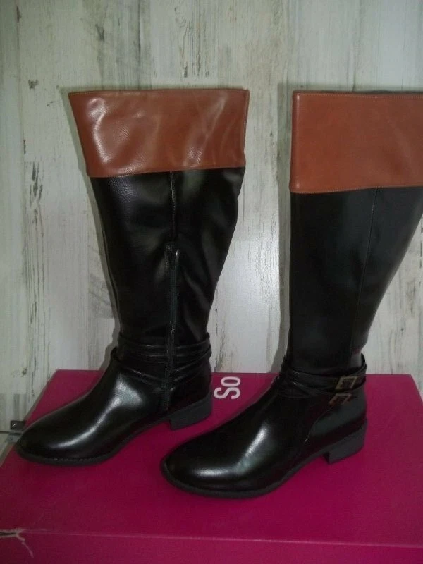 New Womens SO Trixie Wide Calf Riding Tall Boots Shoes Size 8