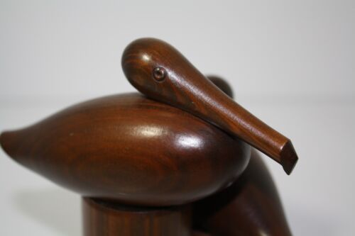Pelican Bird Figures Hand-Carved Cyprus Wood by George Baghurst. VTG Art. - Bild 6 von 10