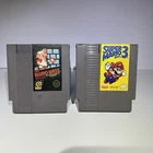 Retro Nintendo NES Super Mario Bros. 1 & 3 Tested In Good Condition
