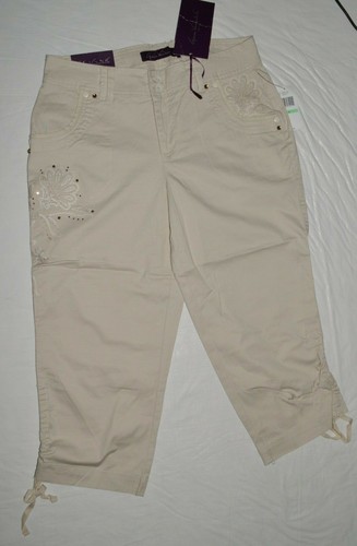 NWT SZ 8 EMBELLISHED CAPRIS PANTS | eBay