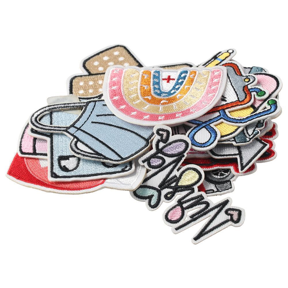 2.87cm Medical Nursing Sew Iron on Applique Ironon Patches For Scrubs