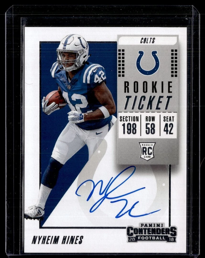 2018 CONTENDERS ROOKIE TICKET VARIATION AUTO NYHEIM HINES COLTS