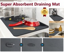 Super Absorbent Kitchen Draining Mat Drying Mat Quick Dry Drain Pad for Dishes