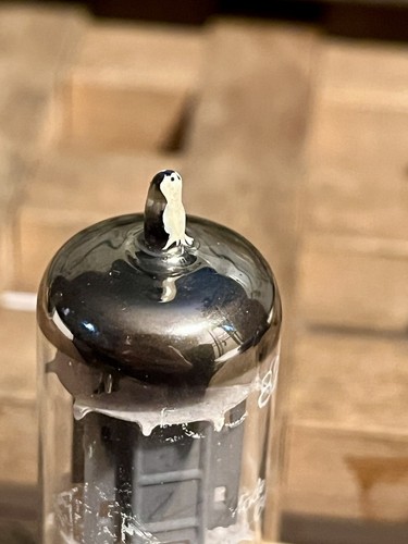 White Tip 1959 Telefunken ECC82 12AU7 Long Plate Vacuum Tube Made In Germany - Picture 2 of 5