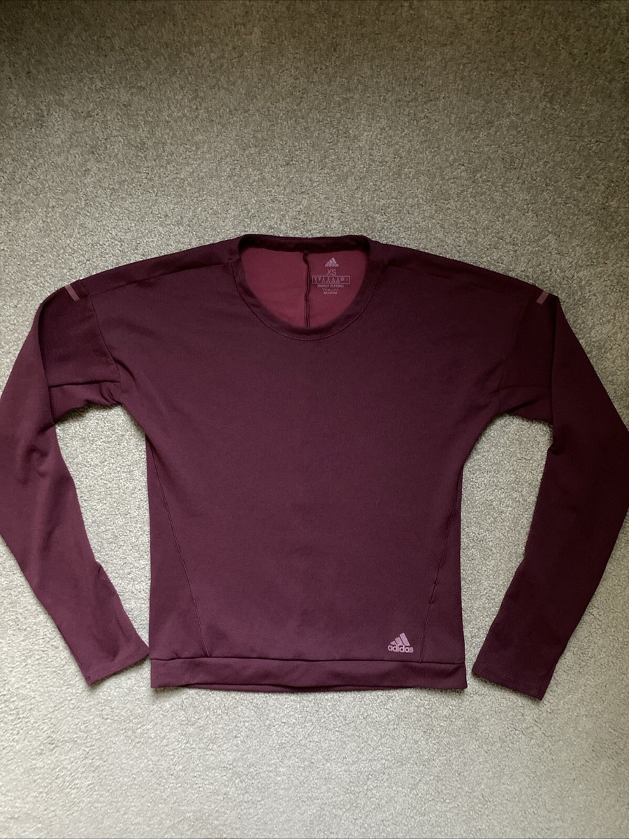 Women's Adidas Size XS Energy Running Climalite Long Sleeve Shirt