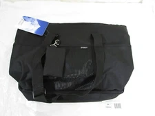 Everest Deluxe Shopping Tote Beach Travel Bag Insulated Compartment  Black