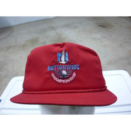Vintage Nationwide Golf Championship Strapback Baseball Hat Cap Red