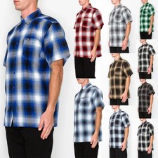 Victorious Mens Old School Plaid Flannel Shor...