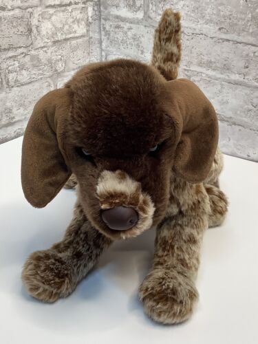 Douglas Cuddle Toy Plush Puppy Dog Spotted Brown Lab Stuffed Animal 14” 2009 HTF