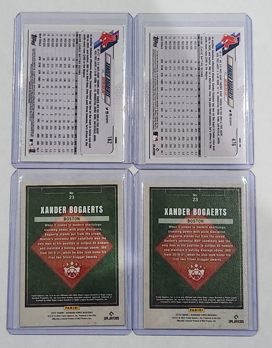 2022 Panini Diamond Kings XANDER BOGAERTS Blue Framed + MORE (4