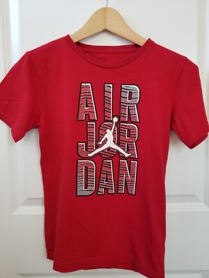 Air Jordan Red T-Shirt Boys Short Sleeve Size L