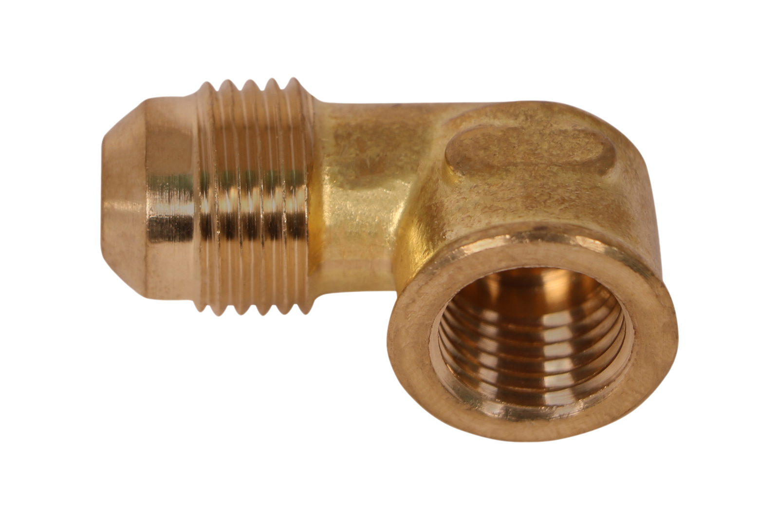 Flare x Female Reducing 90 degree Elbow Pipe Fitting 1/2"O.Dx3/8"inFIP Brass USA