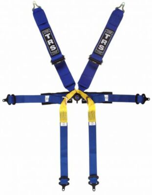 2x TRS Pro 6 Point Superlite Single Seater FHR Only FIA Harness - Blue