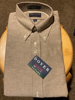 arrow dover dress shirts Arrow Dover Light Blue Button Down Formal Collared Shirt - Large
