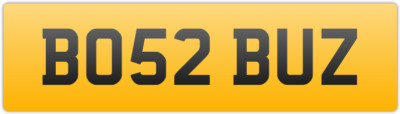  BOSS VW BUZ BUZZ EV TESLA TES  I4 M PRIVATE REGISTRATION NUMBER PLATE BO52 BUZ
