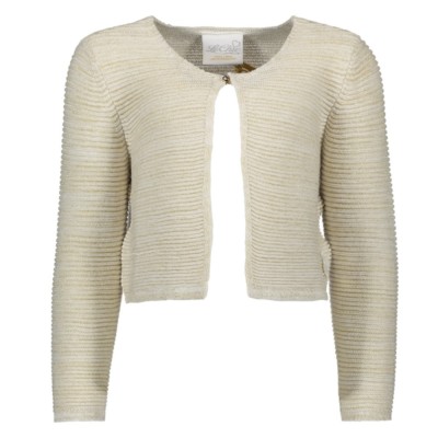   LE CHIC   Mädchen Bolero Cardigan Kurzjacke Strickjacke offwhite Gr.128-164