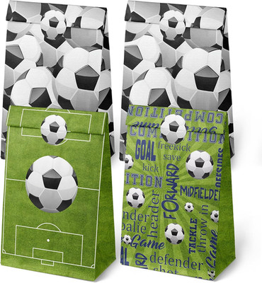 24 Soccer Party Favor Bags with Stickers Soccer Goodie Bags Soccer Party Favors