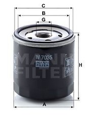 MANN-FILTER W7035 Ölfilter für CHRYSLER DODGE JEEP PLYMOUTH VW