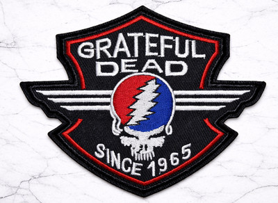 GRATEFUL DEAD EMBROIDERED IRON ON PATCH 4''X3'' FREE SHIPPING