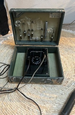 Vintage Holo Electron Paris Violet Ray Wand High Voltage HV Maschine ungetestet