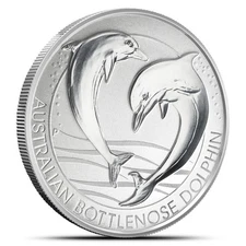 2019 1.5 oz Australian Bottlenose Dolphin Silver Coin (BU)