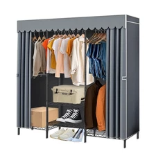 Heavy Duty Garment Rack Large Clothes Rack Closet Portable Clothing Freestanding