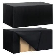 2 Pack Fitted Tablecloth for 6 Foot Rectangle Tables 72 x 30 Inch 6FT, Black